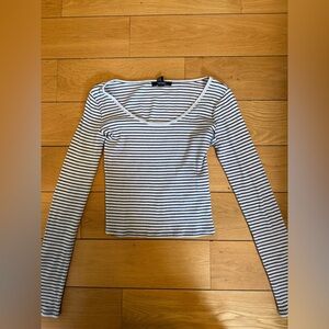 Forever 21 Striped Long Sleeve Top